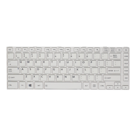Toshiba Satellite C40-A C40D-A C45-A C45D-A White Keyboard with - Click Image to Close